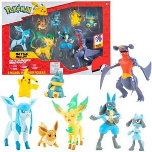 Pokemon Characters Set 8Pack 5-11cm - Pokemon Games New 2023 - Garchomp, Pikachu